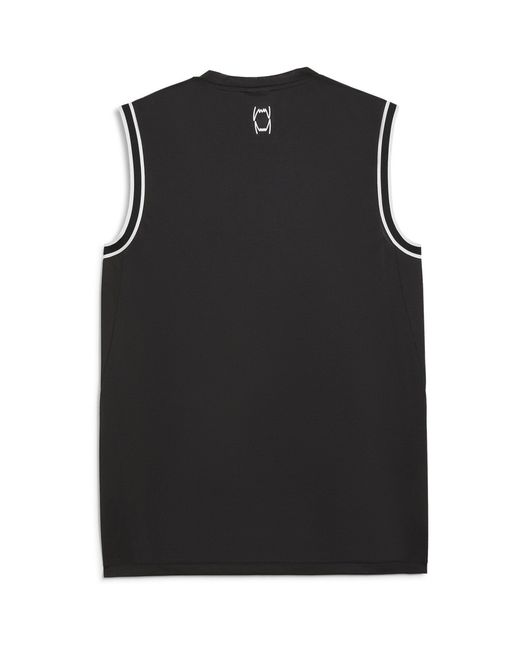 PUMA Black Winning Shot Mesh Tank Vest for men