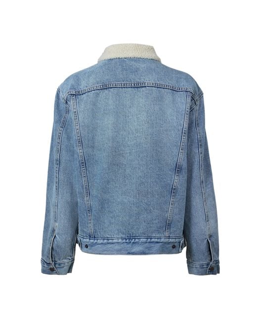 Levi's Blue Ex-Boyfriend Sherpa Trucker Jacket