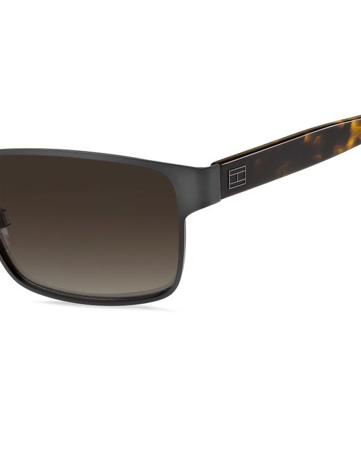 Tommy Hilfiger Black Round Sunglasses for men