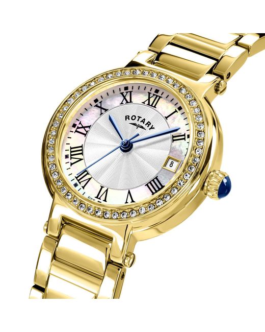 Rotary Metallic Ladies Heritage Mop Ss Bracelet Watch