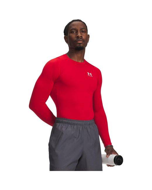 Under Armour Red Ua Hg Comp Ls Baselayer Top for men
