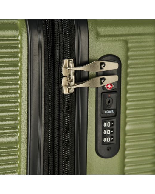 Pierre Cardin Green Arles Expandable Suitcase Hard Shell 4 Wheel