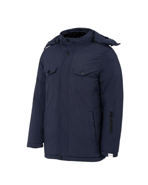 Lee Cooper Blue Quilted Padded Puffer Jacket for men