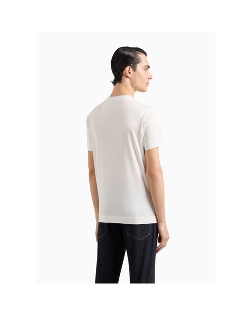 Emporio Armani White Crew Neck T-Shirt for men