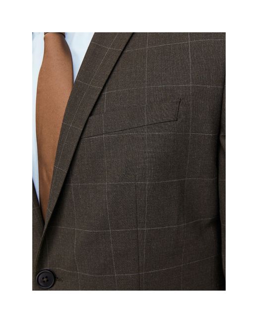 Jack & Jones Gray Checkered Blazer for men