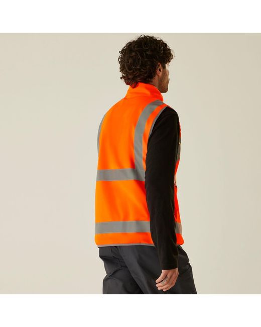 Regatta Orange Pro Hi-Vis Full Zip Gilet for men