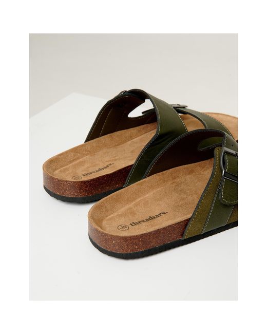 Threadbare Green Atticus Flat Sandal for men