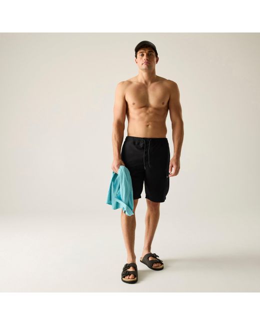 Regatta Black Blanmont Quick-Drying Swim Shorts for men