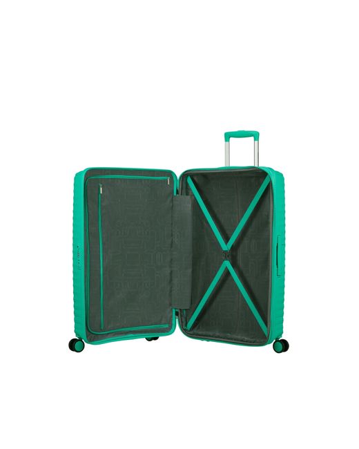 American Tourister Green Diablast Spinner 78X49X31/34Cm Exp Tsa Large Hard Suitcase