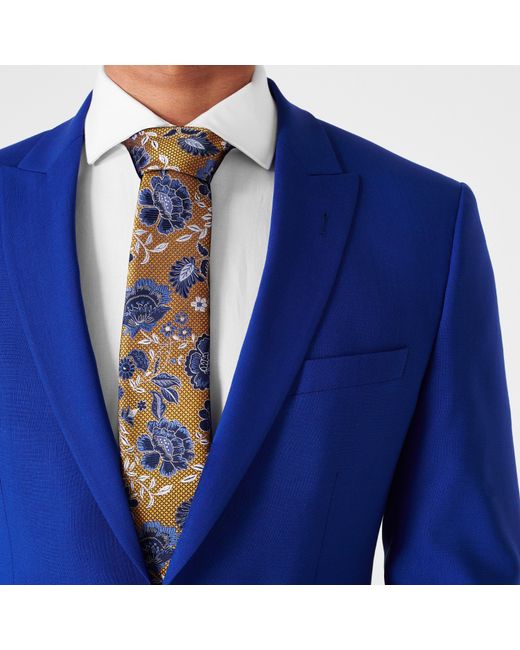 Haines and Bonner Blue Silk Tie for men