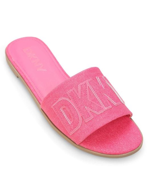 DKNY Pink Willow Flat Sandal
