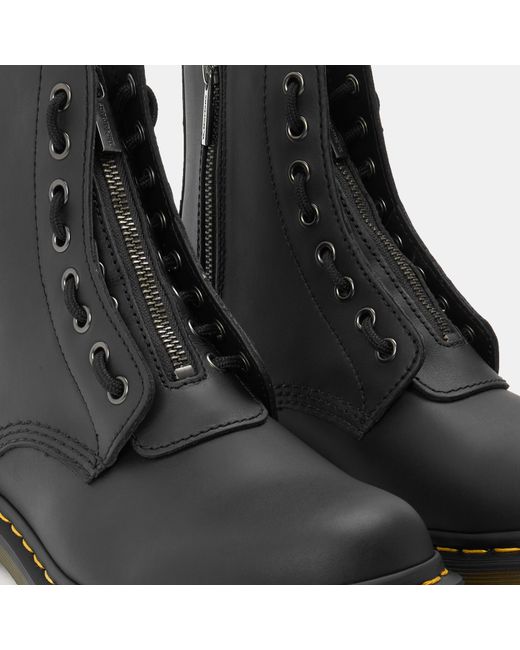 Dr. Martens Black Pascal Zipped Flat Ankle Boots