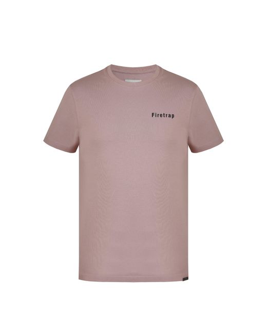 Firetrap Pink Trek T Shirt for men