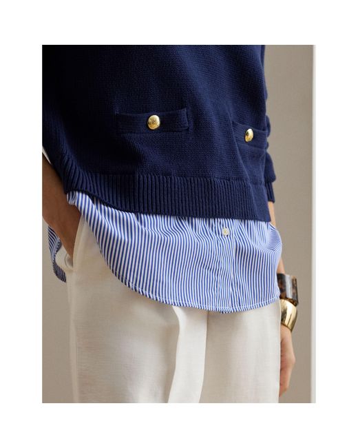 Ralph Lauren Blue Crew Neck Jumper