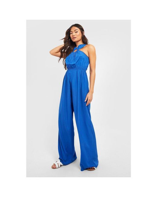 VIOLET ROMANCE Blue Vrom Wide Leg Jumpsuit