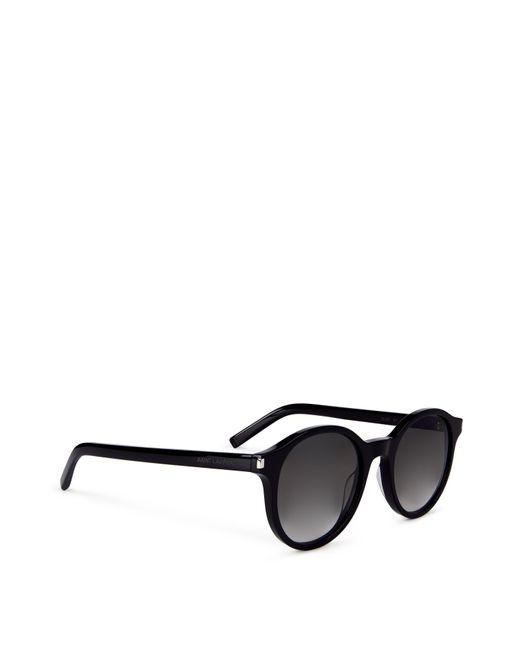 Saint Laurent Black Round Frame Sunglasses for men