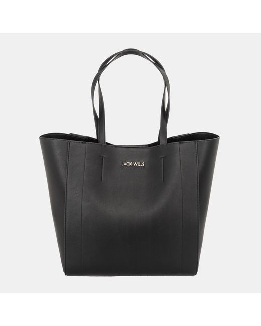 Jack Wills Black Classic Shoulder Tote Bag
