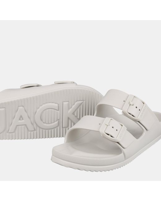 Jack Wills White Two Strap Sandals