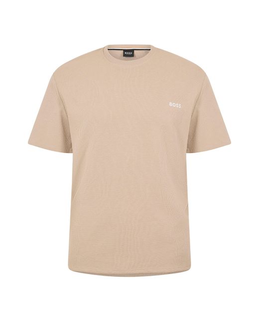 Boss Natural Bodywear Waffle T-Shirt With Structured Design for men
