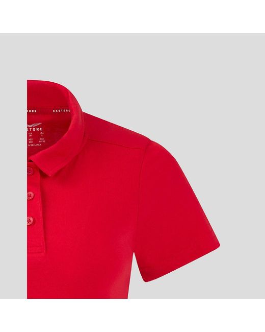 Castore Red Short Sleeve Polo Shirt