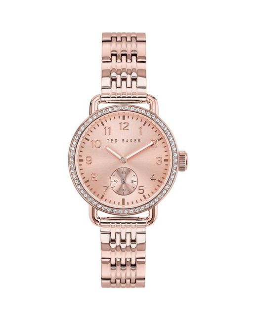 Ted Baker Pink Stainless Steel Fashion Analogue Quartz Watch