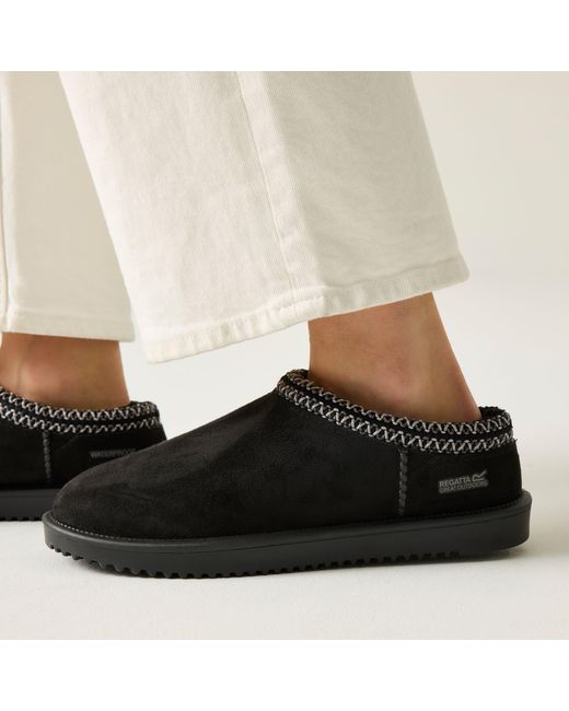 Regatta Black Risley Mule Waterproof Lifestyle Shoes