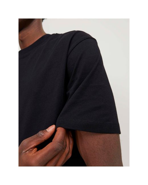 Jack & Jones Black Logo Print T Shirt for men