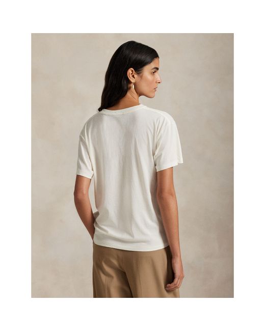 Polo Ralph Lauren White Knitted T-Shirt