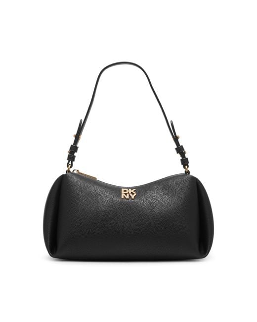 DKNY Black Straw Bag