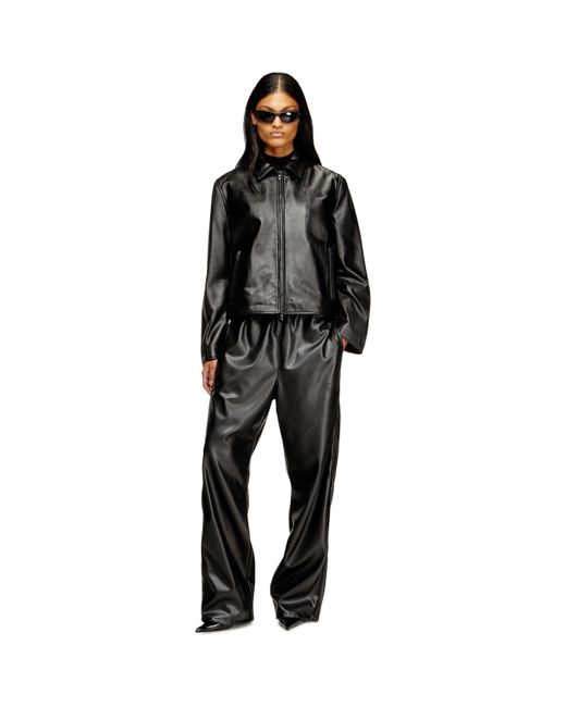 DIESEL Black Leather Jacket