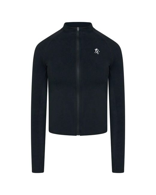 Gym King Blue Full Zip Funnel Long Sleeve Slim Fit Performance Training Jacket