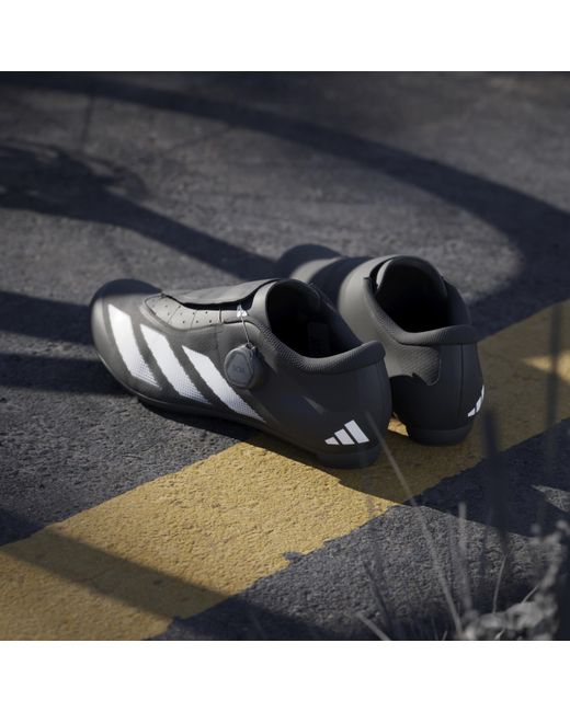 Adidas Black Tempo Stripes Boa Road Cycling Shoes for men
