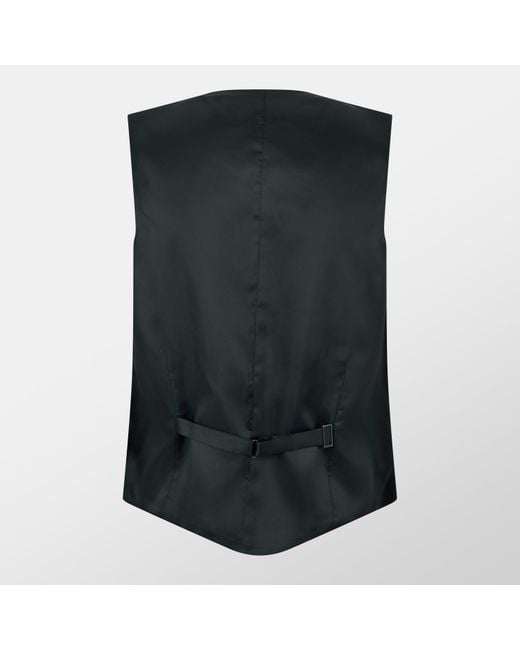 Ted Baker Black Textured Slim Waistcoat for men