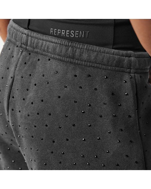 Represent Black Built-In Bra Four-Way Stretch Crop Top
