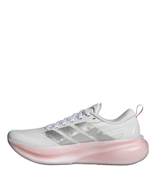Adidas White Supernova Glide Running Shoes