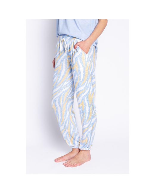 Pj Salvage Blue Cuffed Pant