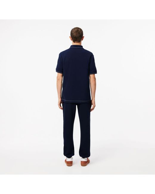 Lacoste Blue Regular Fit Piqué Sweatpants for men