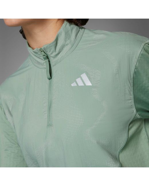 Adidas Blue Ultimate High Visibility Half Zip Performance Tracksuit Top