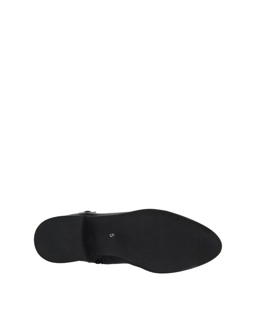 Biba Black Leather Croc Knee High Boot