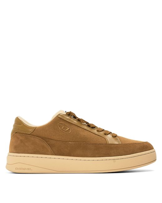 DIESEL Brown Sina Low Top Court Sneakers for men