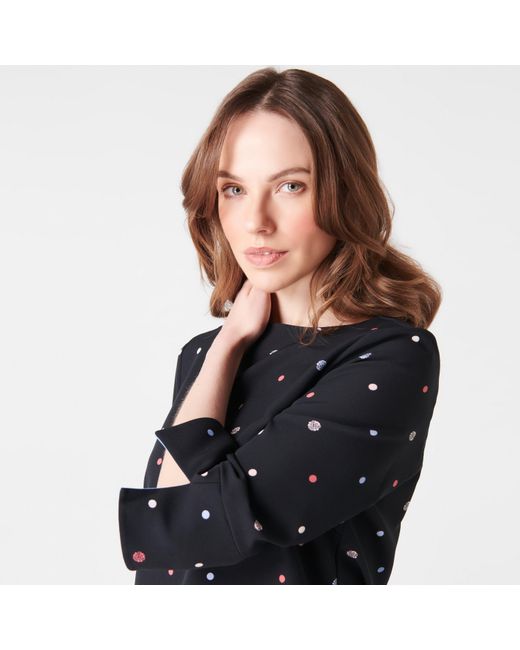 Biba Black Contour Cuff Shell Blouse