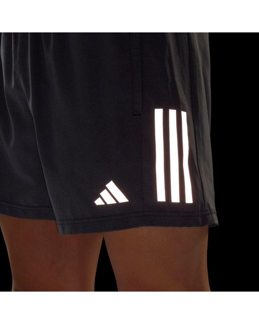 Adidas Gray Own The Run Heather Shorts for men