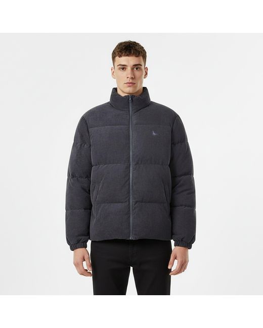 Jack Wills Blue Corduroy Short Puffer Jacket for men