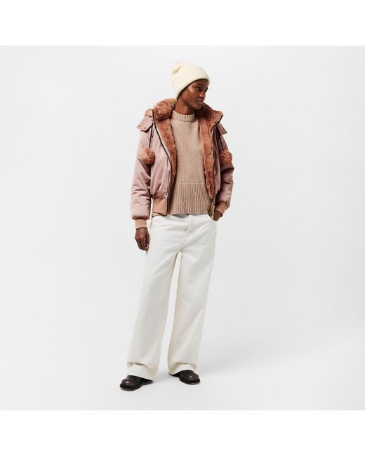 Moose Knuckles Pink Dbie Bomber Jacket