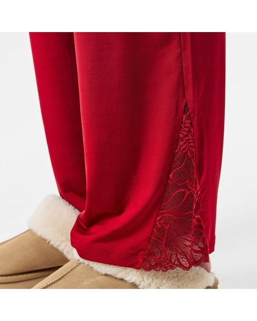Boss Red Bw Bianca Wl Trousers With Lace Insert, Pyjama Trousers