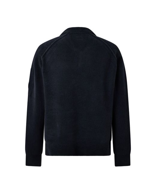 C P Company Blue Cp Chenille Polo Sn64 for men