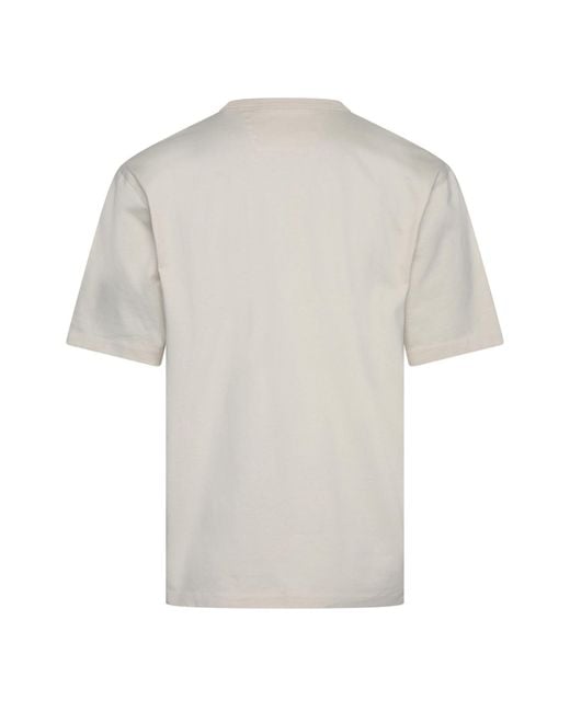 C P Company White 30/2 Jersey Twisted Logo T-Shirt for men