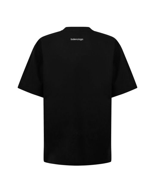 Balenciaga Black Bal Sports Tee Sn64 for men