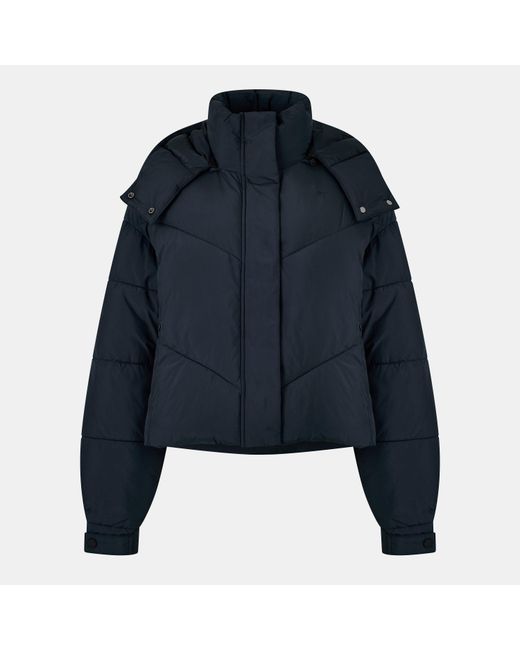 Jack Wills Black Ritcher Padded Waterproof Hooded Cropped Long Sleeve Short Puffer Jacket