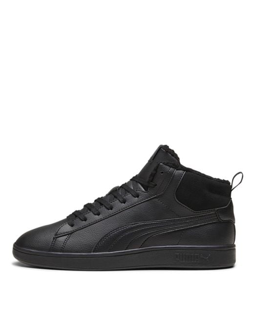 PUMA Black Smash 3.0 Mid Water Resistant Low Top Trainers for men